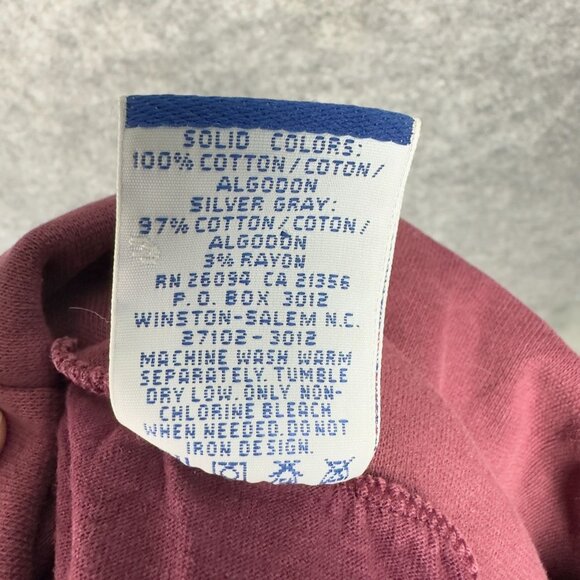 Vintage Champion Sweatshirt Men XXL Maroon Y2K Turtleneck Cotton Blend Pullover - Picture 7 of 10